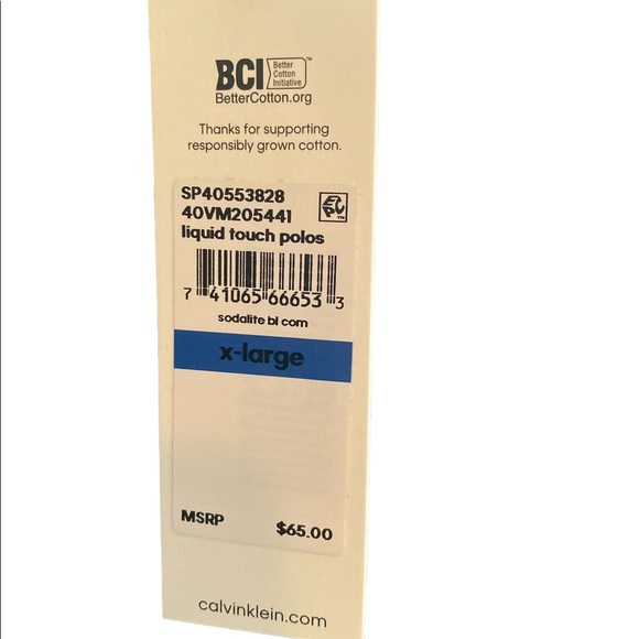 Calvin Klein men shirt xl blue swiggles - Picture 4 of 5